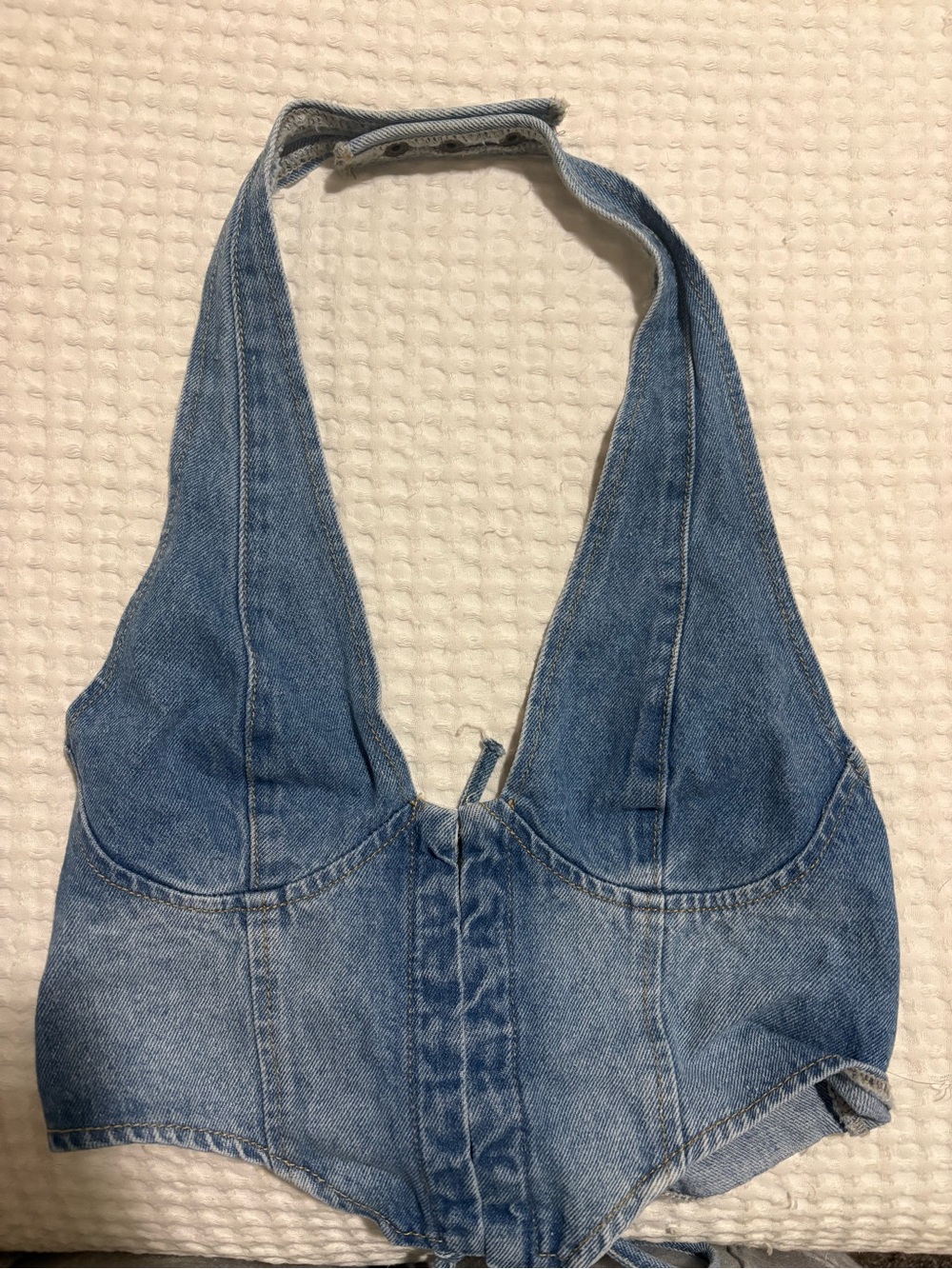 Edikted denim halter top